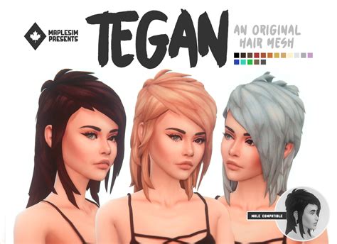 Maplesim Tegan Hair By Maplesim I Hit 500 Followers While Sims