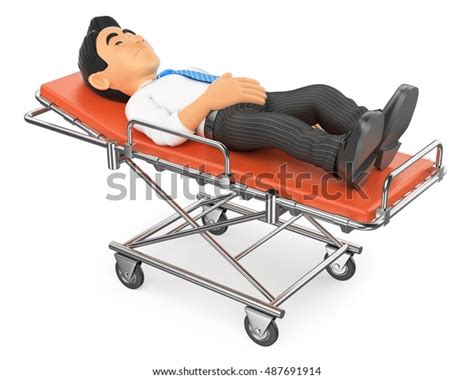 3d Medical People Illustration Businessman Lying Stock Illustration