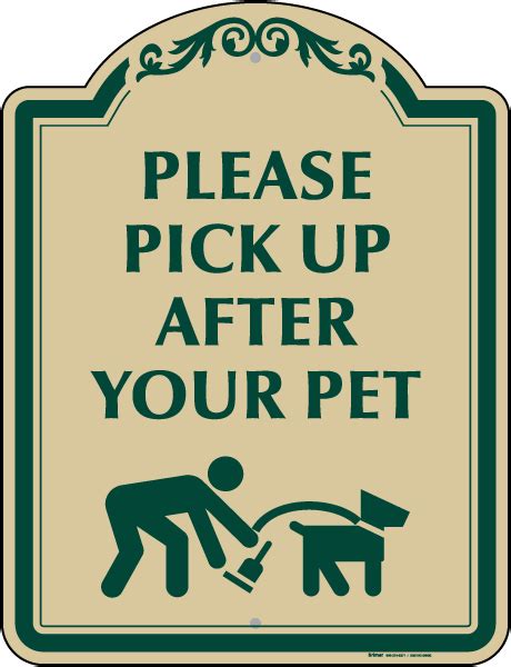 Please Pick Up After Your Pet Sign Save 10 Instantly