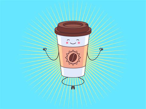 Coffee Cup Character By Dmitry Mayer On Dribbble Coffee Cup Bean