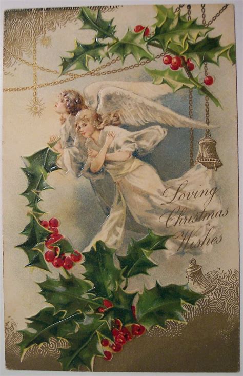 Vintage Christmas Postcard Angels Dave Flickr