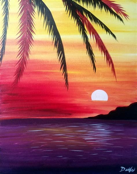 Sizzling Sunset Painting Abstract Artwork Artwork