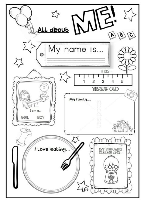 All About Me Back To School Worksheet All About Me Worksheets