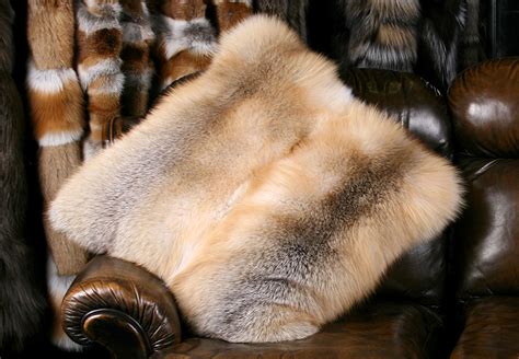 Golden Island Fox Fur Pillow Saga Fur Paustian Furs