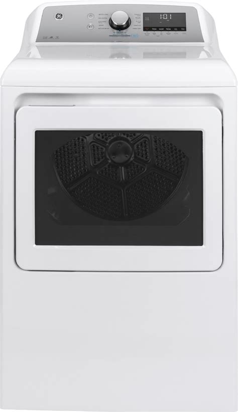 Ge 74 Cu Ft 13 Cycle Gas Dryer With Steam White On Whitesilver