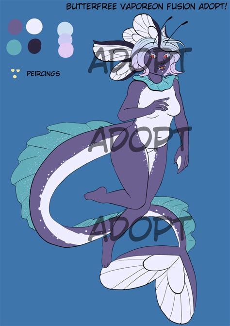 Butterfree Vaporeon Fusion Adopt Ychcommishes