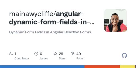 GitHub Mainawycliffe Angular Dynamic Form Fields In Reactive Forms