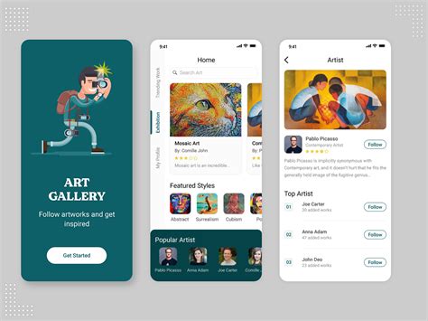 Art Gallery App On Behance