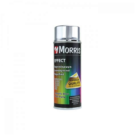 Spray Morris Σπρεϊ χρωμέ χρώμα ασημί 400ml Chrome Effect