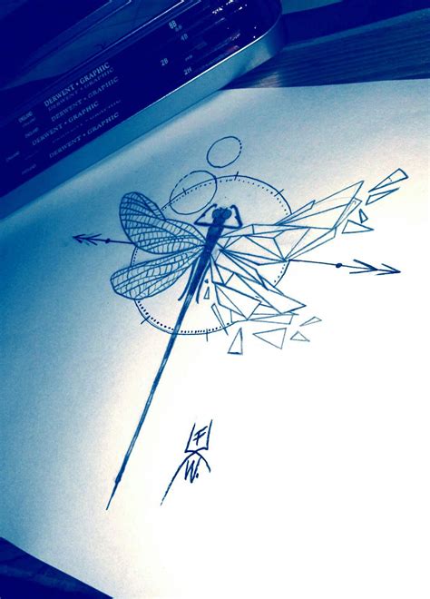 Dragonfly Geometric Tattoo Coolgeometrictattos Geometric Shape