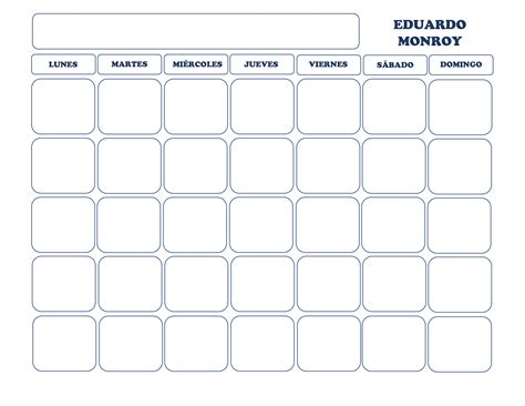 Calendario Mensual Adaptable Plantilla Calendario Formato De