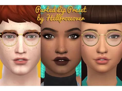Parted Lip Preset By Creamforbreakfast The Sims 4
