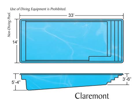 Claremont Medium Fiberglass Inground Viking Swimming Pool