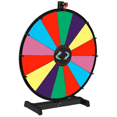 Zenstyle 24 Tabletop Prize Spin Wheel 14 Slots Color With Dry Erase