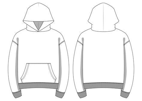 Oversized Hoodie With Pocket Svg Vector Cad Unisex Etsy Uk