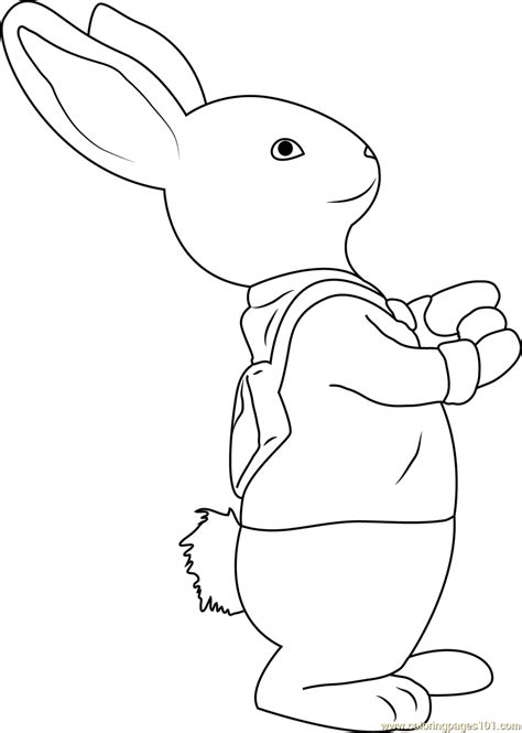 Peter Rabbit Coloring Page | Coloring pages, Rabbit colors, Cartoon