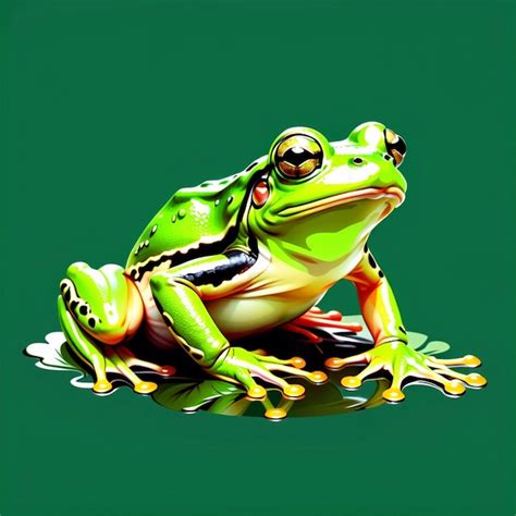 Premium Ai Image Vector Green Frog Animal