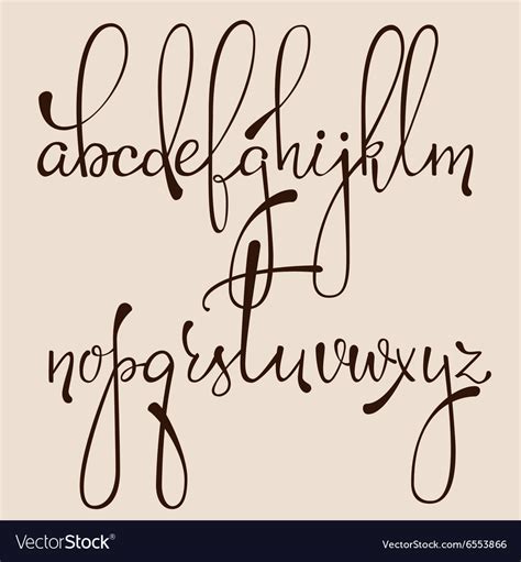 Calligraphy Cursive Font Royalty Free Vector Image
