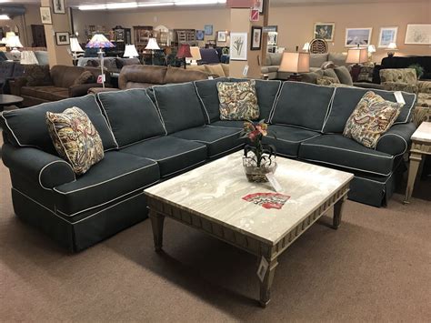 Broyhill Blue Sectional Delmarva Furniture Consignment