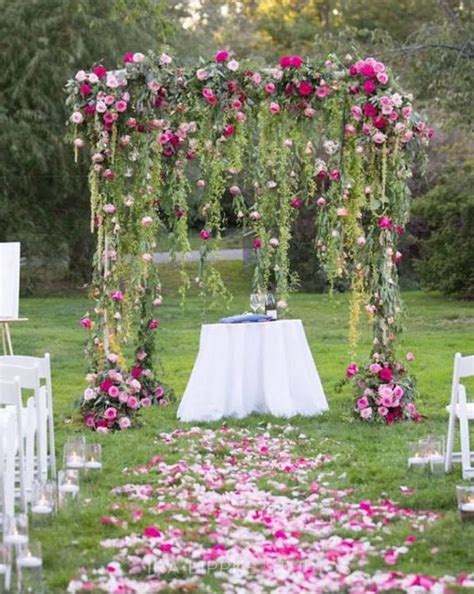 Altar Flower Idea Outdoor Wedding Decorations Backyard Wedding