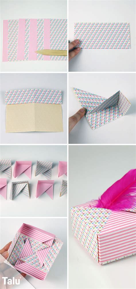 Vorlagen für 20 schachteln in verschiedenen formen und größen zum ausdrucken und. Origami-Schachteln aus Papier falten - die perfekte Geschenkbox | Origami schachteln, Schachtel ...