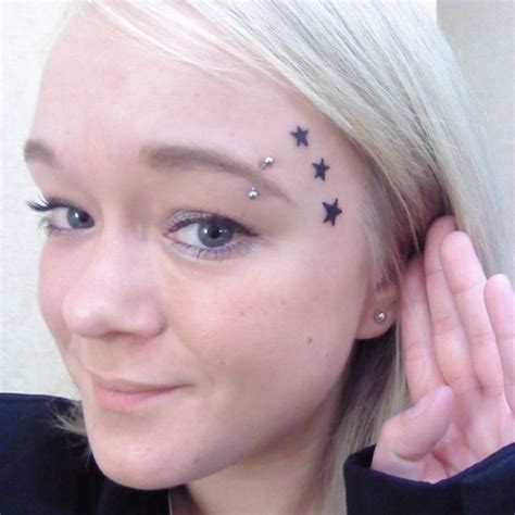 Star Face Tattoos Beautiful Star Tattoo Around Star Face Tattoo Tattoos Face Tattoo