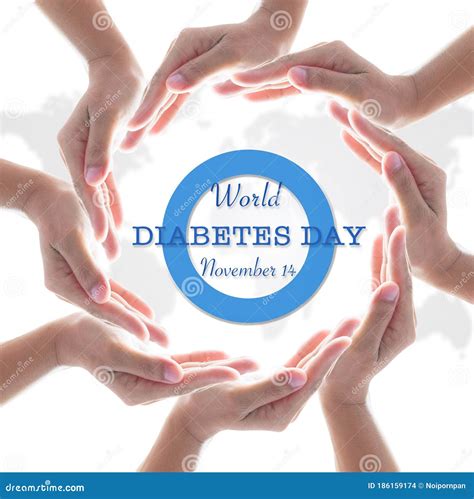 World Diabetes Day Concept With Blue Circle Logo Campaign For Diabetic