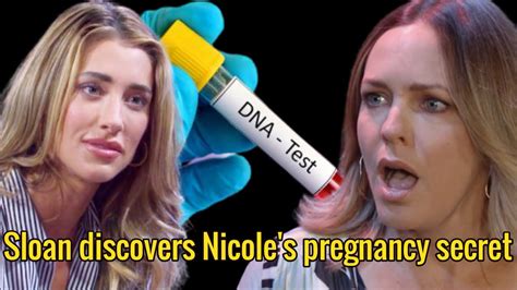 Sloan Discovers Nicoles Pregnancy Secret The Paternity Is Turned