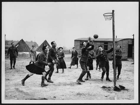 Recovering Soldiers Play Basketball Ca 1918 ~ Vintage Everyday