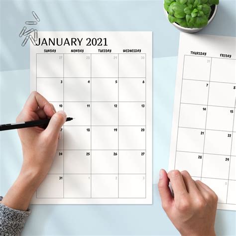 Printable Calendar Monthly 2022 2023 Month On Two Page Etsy Planner