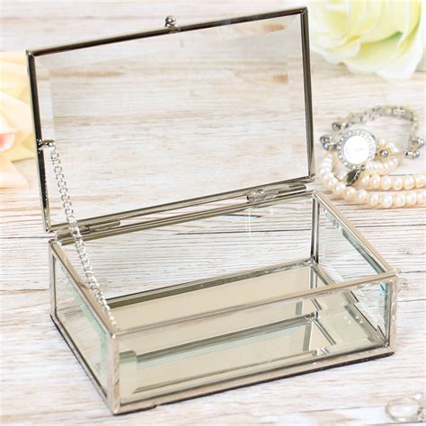 Personalised Bevelled Glass Jewellery Box T By Dibor
