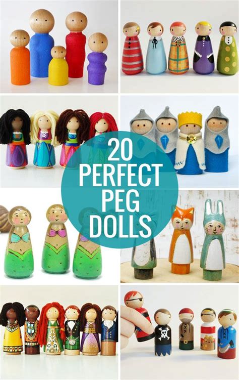 20 Perfect Peg Dolls Peg Dolls Wood Peg Dolls Peg People