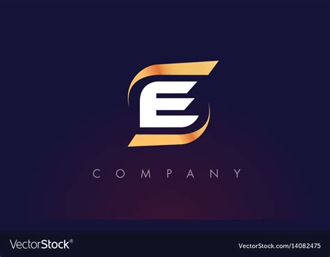 E Letter Logo Design Modern Letter Template Vector Image