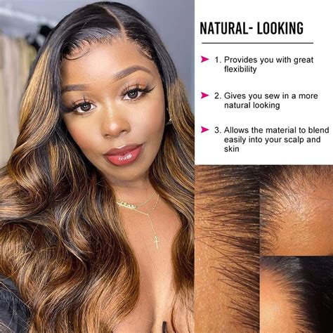 Beaudiva Ombre Highlight Lace Front Wigs Human Hair Body Wave Wigs For Black Women Honey Blonde