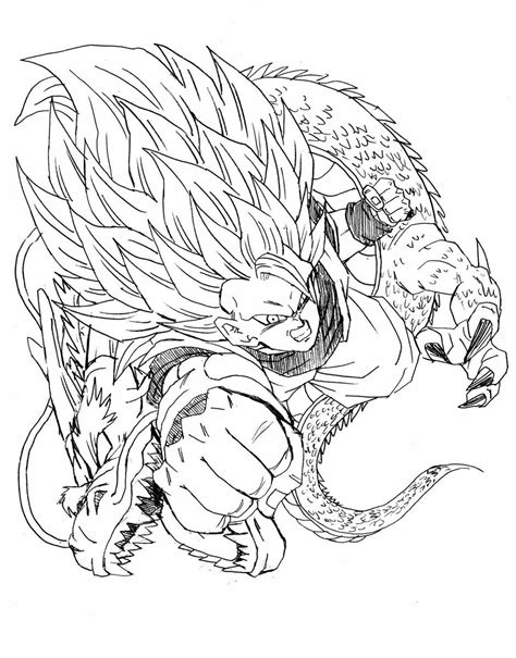 Dibujo De Goku Super Saiyajin Para Colorear Dragon Ball Goku Goku