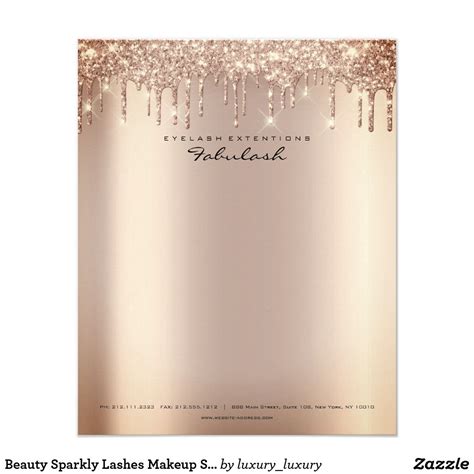Beauty Sparkly Lashes Makeup Stylist Event Planner Flyer Zazzle Lashes Makeup Flyer Planner