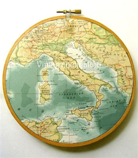 13 day northern italy switzerland austria italy tour travel. Map of Italy Austria Switzerland, HOOP MAP by Vintage Inclination, 1950s map（画像あり）