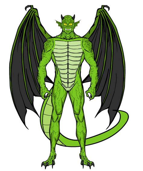 Humanoid Dragon By Soluna17 On Deviantart