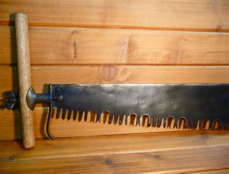 Vintage Two Man Crosscut Saw 7 Bucking Logging W Handles 2 Man