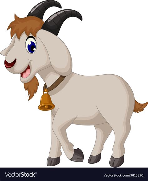 Cartoon Goat Smiling Royalty Free Vector Image