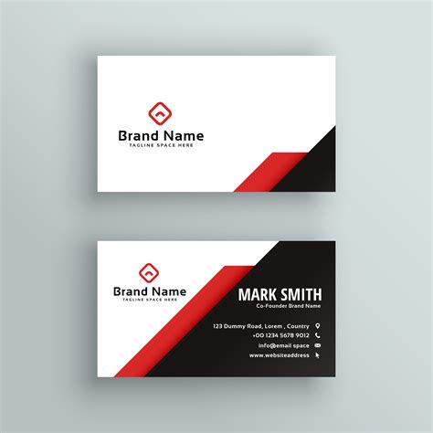 Find & download free graphic resources for business card. professional red and black business card design - Download ...