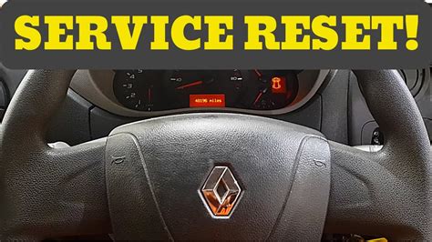 Renault Master Service Reminder Light Reset Procedure How To On YouTube
