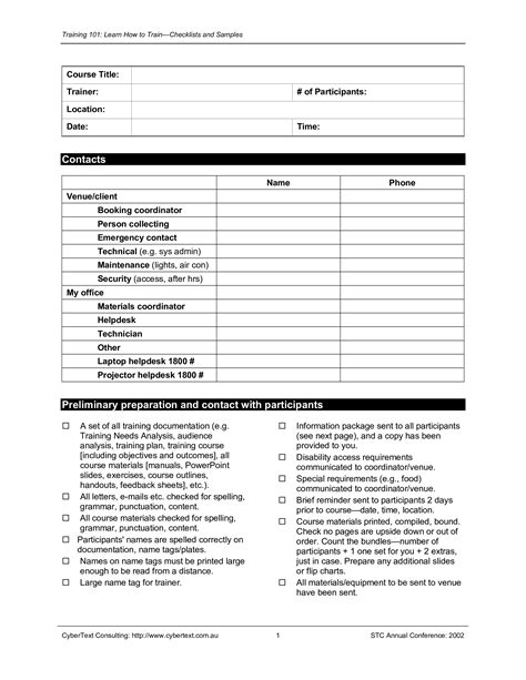 Training Checklist How To Create A Training Checklist Download This
