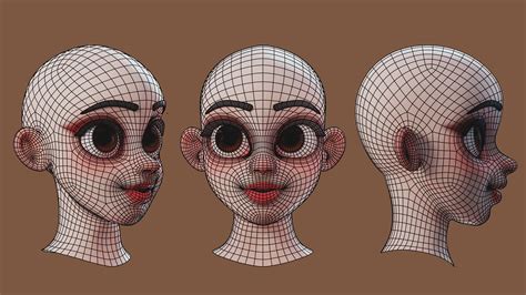 3d Model Cartoon Girl Vr Ar Low Poly Cgtrader