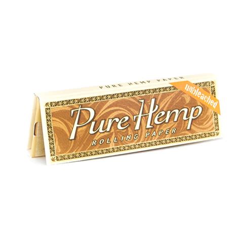 Pure Hemp Unbleached Rolling Papers Single Wide 50 Papers Jade And