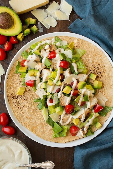 Divide the salad among bowls, top with the chicken and season with pepper. Chicken Avocado Caesar Salad Wrap - Cooking Classy