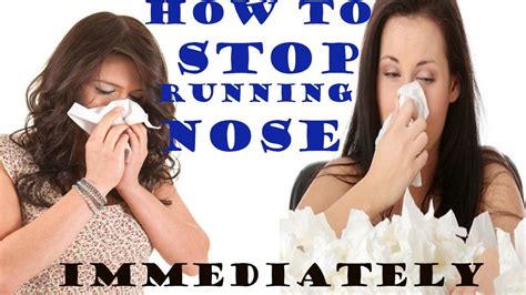 How To Stop Your Nose Running