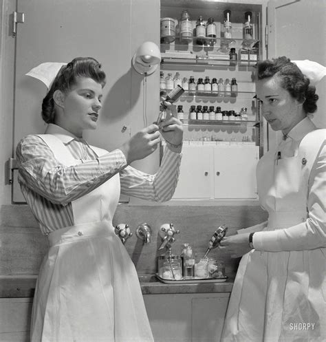 Nurse Needles 1942 High Resolution Photo Vintage Nurse Nurse