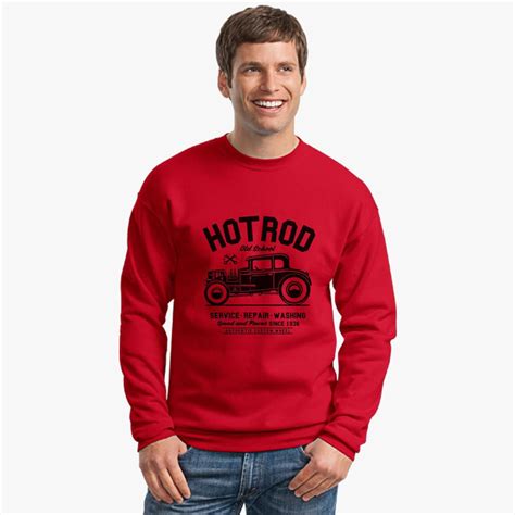 Hot Rod Old School Crewneck Sweatshirt Customon