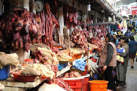 San Pedro Market Meat 4 Cuzco Pictures Peru In Global Geography